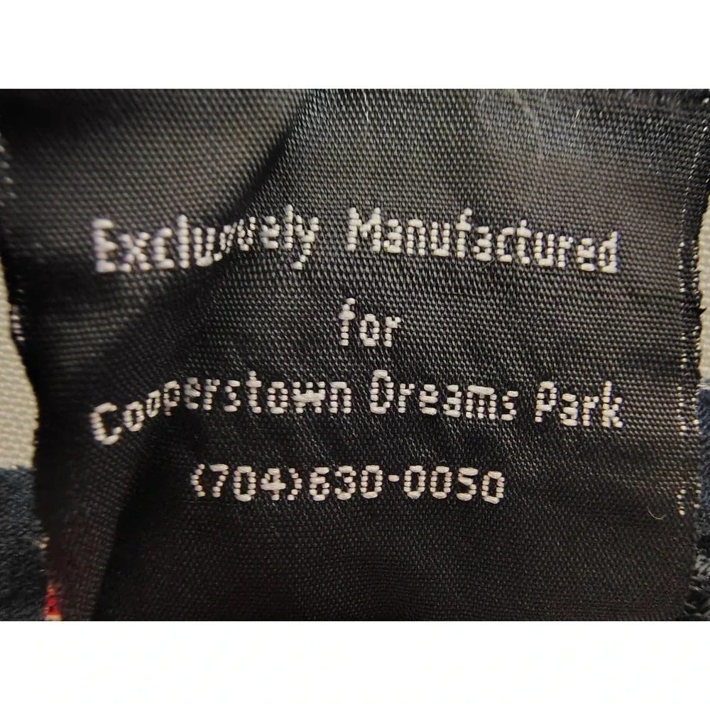 Cooperstown Dreams Park Baseball Windshirt V-Neck Pullover Navy Red Retro 2XL